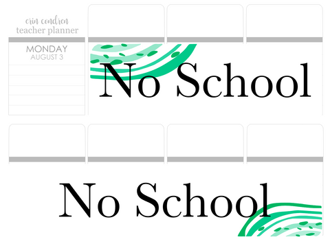 WV19 || Waves No School Full Day Stickers