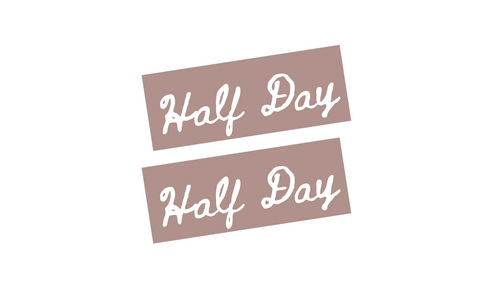 EV13 || Neutral Vertical Half Day Full Day Stickers