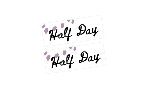 EV13 || Splatter Vertical Half Day Full Day Stickers