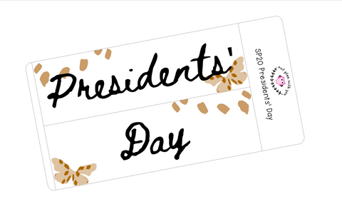 SP20 || Splatter Presidents' Day Full Day Stickers