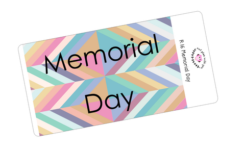 R16 || Retro Memorial Day Full Day Stickers