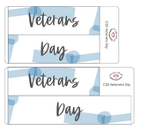 C28 || Craft Paper Veterans Day Full Day Stickers